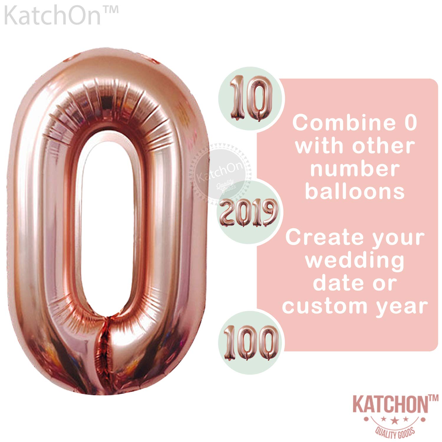 Amazon | ローズゴールド 数字0 バルーン – 誕生日デコレーション